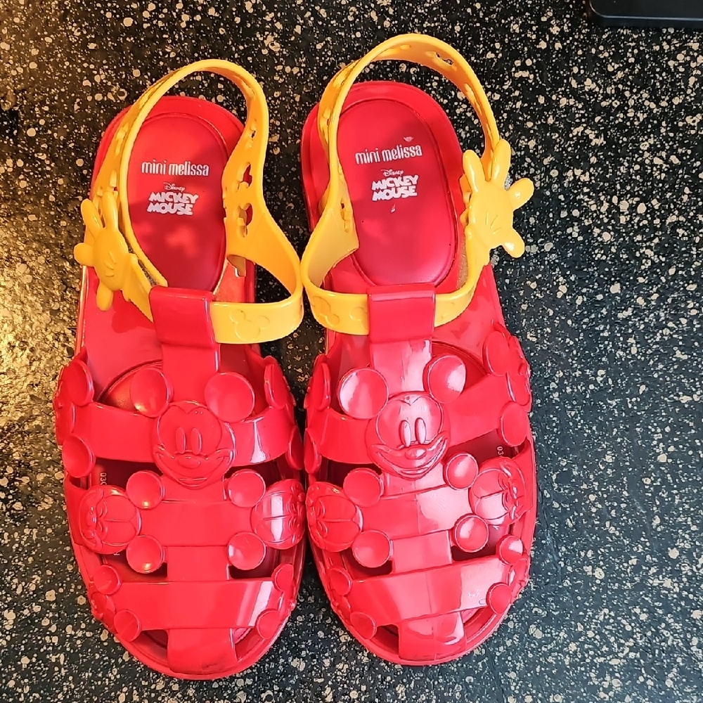 Mini Melissa Red and Yellow Sandals for Playful Adventures